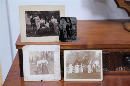 Appraisal: FOUR SPORTING PHOTOGRAPHS American late th century Photograph of two