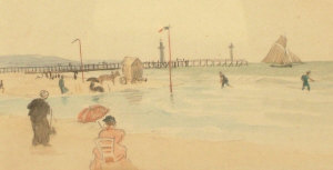 Appraisal: Randolph Caldecott RI ROI - - Trouville-sur-Mer pencil and watercolour