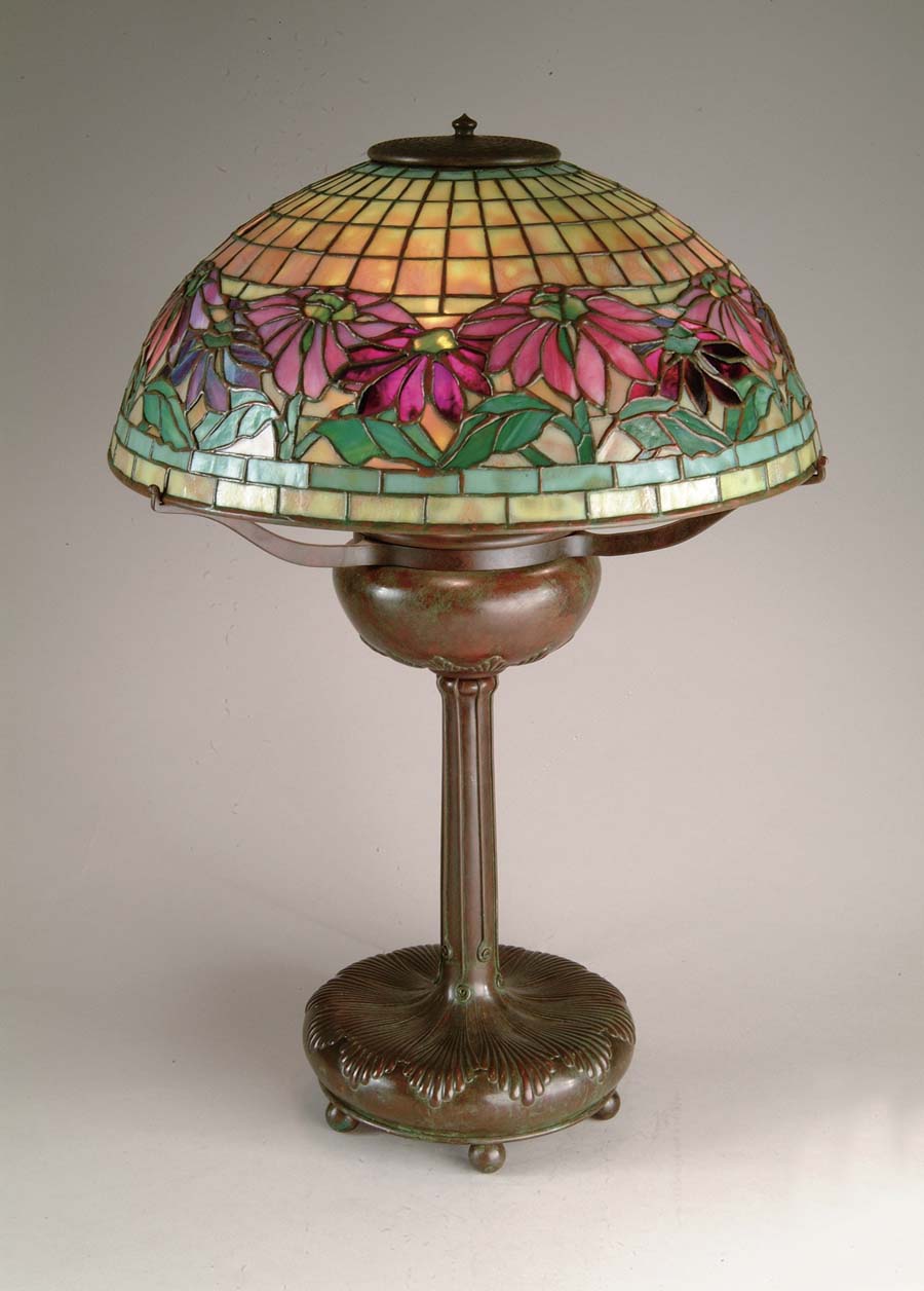 Appraisal: TIFFANY POINSETTIA TABLE LAMP A truly outstanding Tiffany poinsettia shade