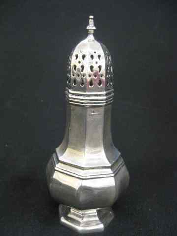 Appraisal: English Sterling Silver Muffineer or Sugar Shaker '' hallmarked one