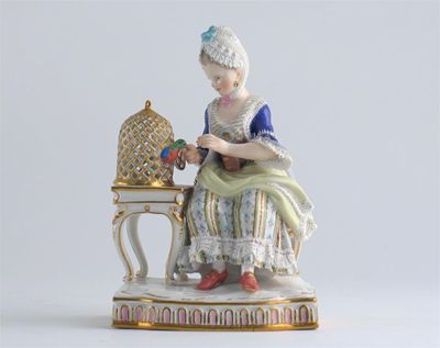 Appraisal: A Meissen model of a young girl as the personification