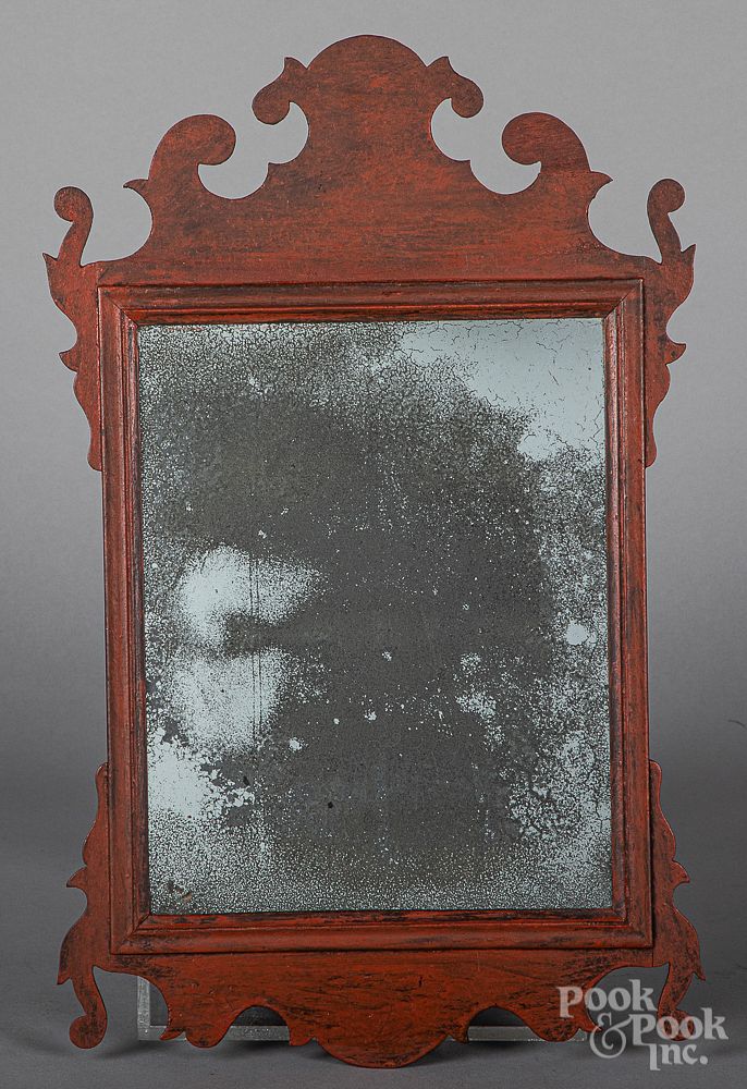 Appraisal: Painted Chippendale mirror th c Painted Chippendale mirror th c