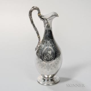 Appraisal: Victorian Sterling Silver Wine Ewer London - Daniel Charles Houle