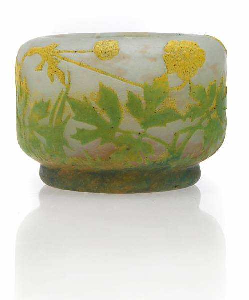 Appraisal: A Daum Nancy cameo glass small footed buttercup bowl circa