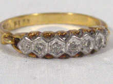 Appraisal: An carat gold diamond half eternity ring