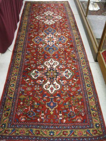 Appraisal: Heriz Persian Handmade Runner fine trio of cross style medallions