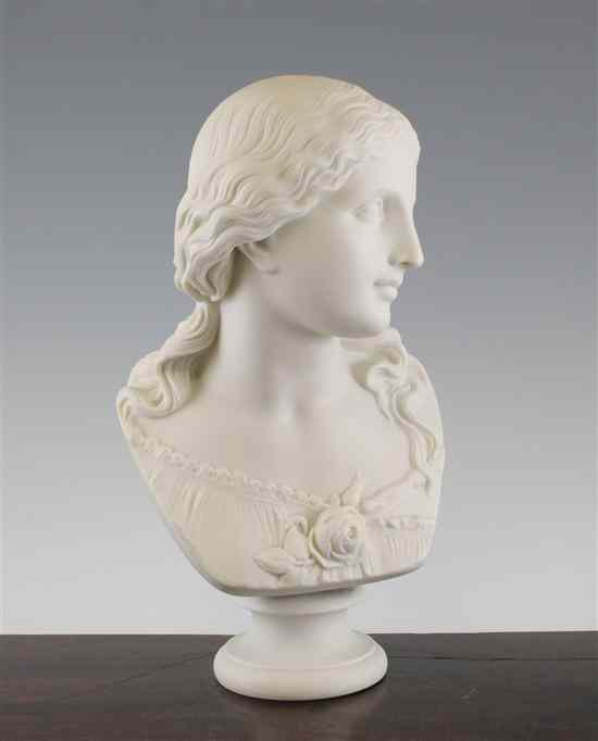 Appraisal: A Copeland Parian bust of a maiden late th century