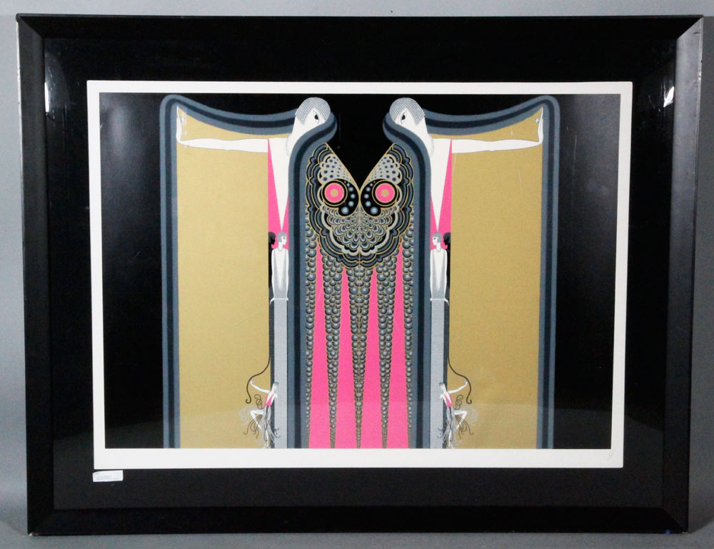 Appraisal: - Erte Twin Sisters Serigraph Erte Twin Sisters serigraph hand