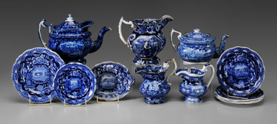 Appraisal: Twelve Pieces Historic Staffordshire British mid th century includes seven