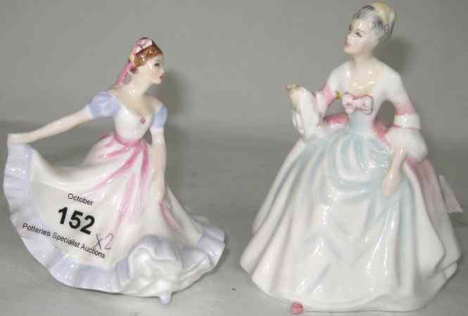 Appraisal: Royal Doulton Miniature Figures Diana HN arm Broke and Ninette