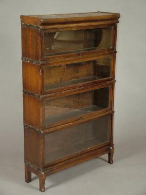 Appraisal: An oak cased Globe Wernicke style four section glazed bookcase