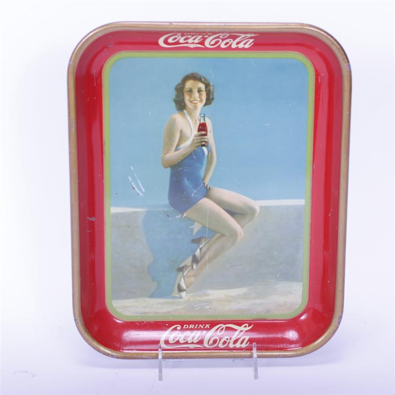 Appraisal: Coca Cola Advertising Tin Litho Serving Tray by American Art