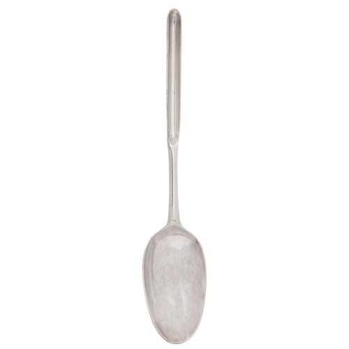 Appraisal: A George II silver shell back marrow spoon maker's mark