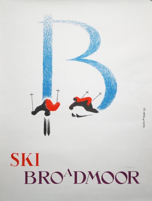 Appraisal: BAYER Herbert German - Ski Broadmoor Poster '' x ''