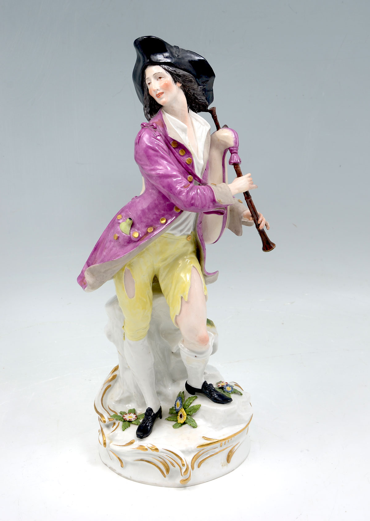 Appraisal: MEISSEN PORCELAIN CABINET FIGURE In th C costume and bag