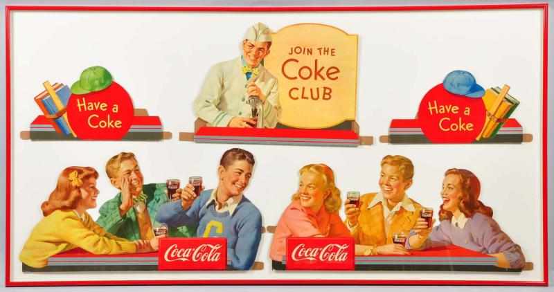 Appraisal: Coca-Cola Coke Club Back Bar Display Description Standing version Beautifully