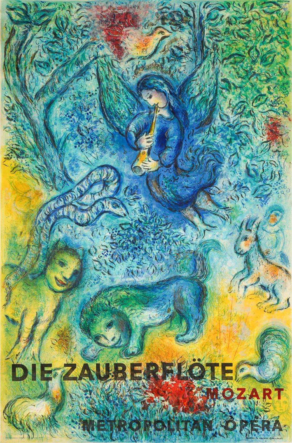 Appraisal: MARC CHAGALL POSTERlithographic poster unframed Condition rolled with creases inches