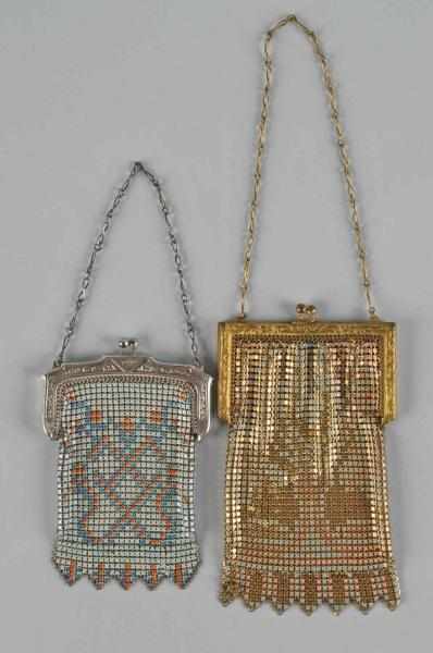 Appraisal: Lot of Mesh Purses Description Both with geometric designs Condition