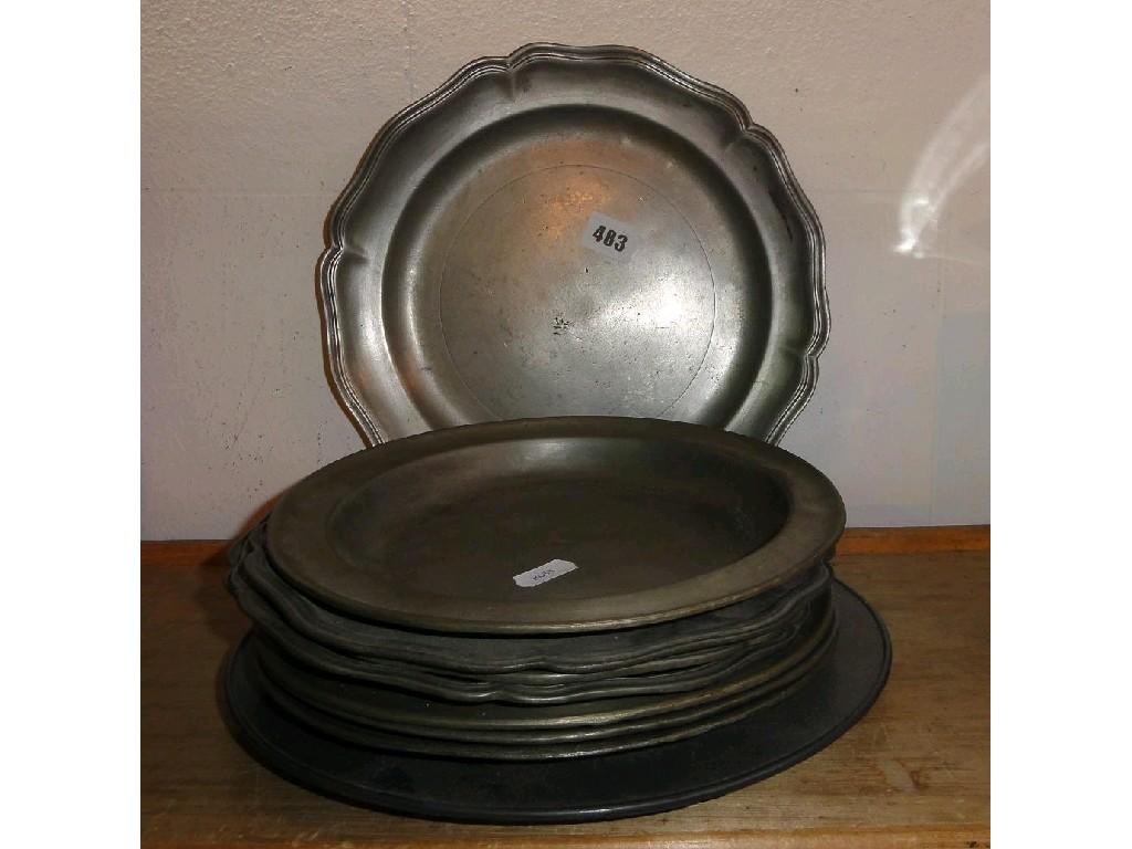 Appraisal: A collection of th century and other pewter plates and