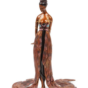 Appraisal: Erte Romain de Tirtoff Russian - Feather Gown bronze signed