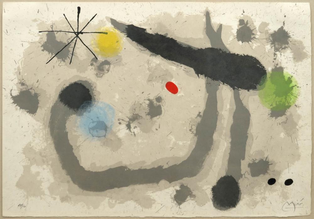 Appraisal: JOAN MIRO LE L ZARD AUX PLUMES D'OR Joan Miro