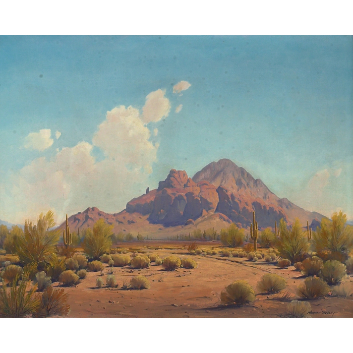 Appraisal: Norman Henry Yeckley Desert Landscape c oil on canvas