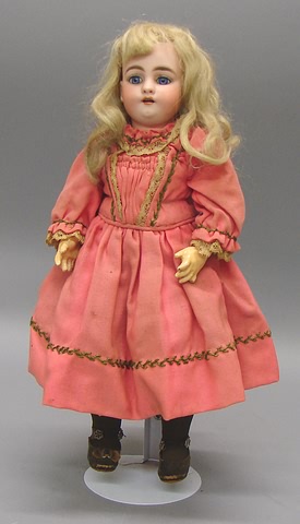 Appraisal: S H DEP bisque doll Stationary blue eyes open mouth