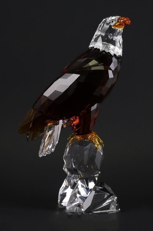 Appraisal: Retired Swarovski Signed Bald Eagle Limited Edition figurine The figurine