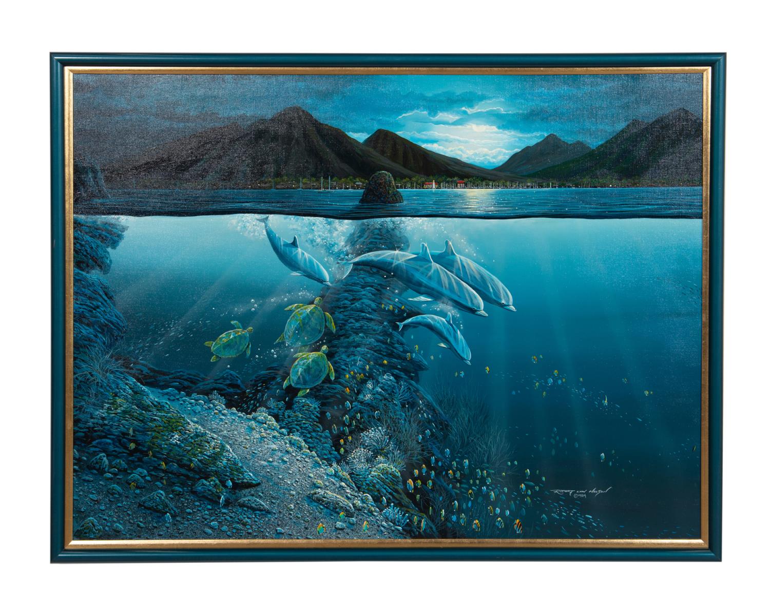 Appraisal: ROBERT LYN NELSON SIGNED UNDERWATER SCENE A C Robert Lyn