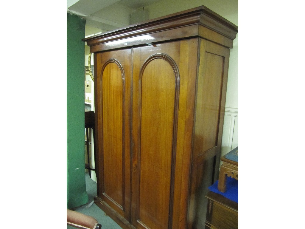 Appraisal: Victorian mahogany double door wardrobe