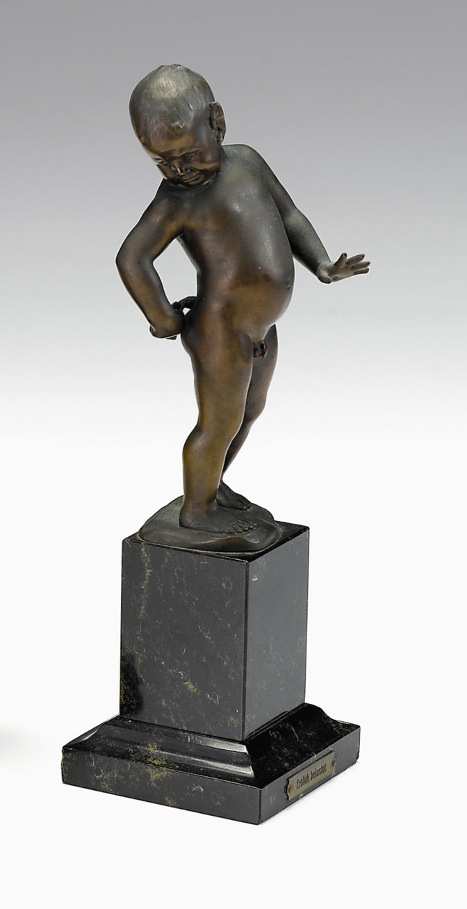 Appraisal: Paul Oesten german - Depicting a young faun brown patina