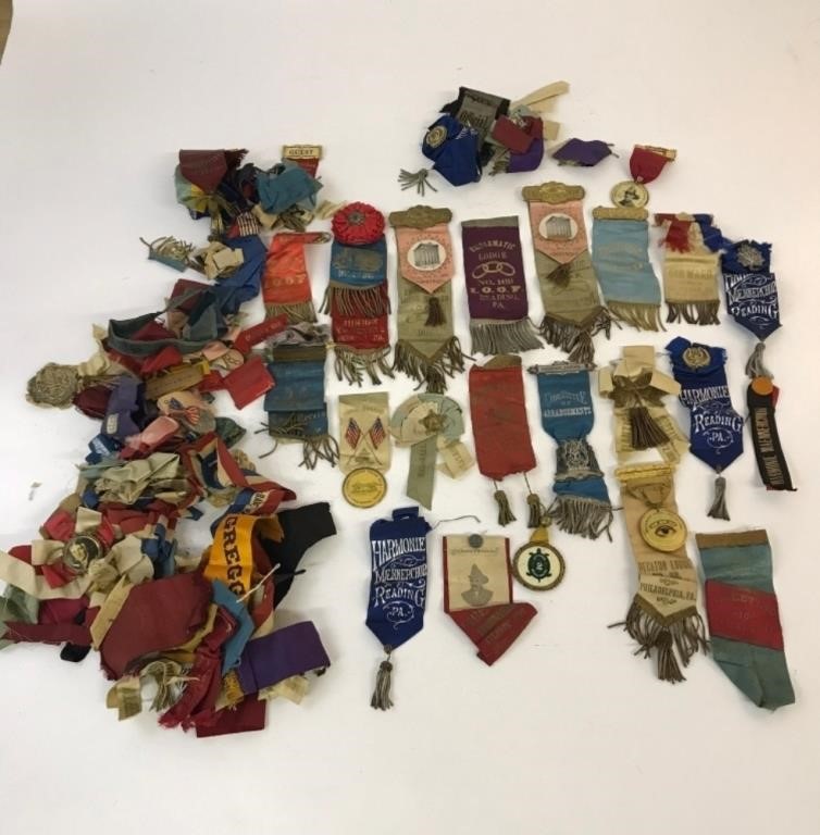 Appraisal: Various ribbons awards and ceremonial badges mostly late th c