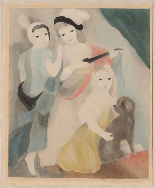 Appraisal: After Marie Laurencin French - Three Women and a Dog