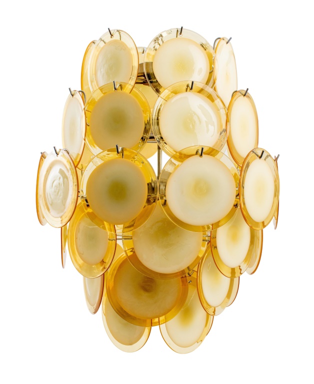 Appraisal: GINO VISTOSI MURANO GLASS HUNG CHANDELIER S Gino Vistosi Italian