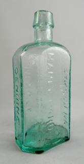 Appraisal: Bitters bottle Bitters- rectangular with wide beveled edges marked on