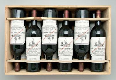 Appraisal: bottles red Bordeaux wine Chateau Beychevelle St Julien in original