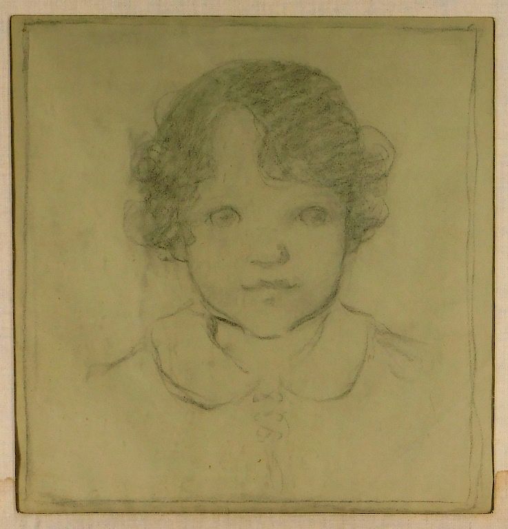 Appraisal: Jessie Willcox Smith Study Drawing of a Young Girl Jessie