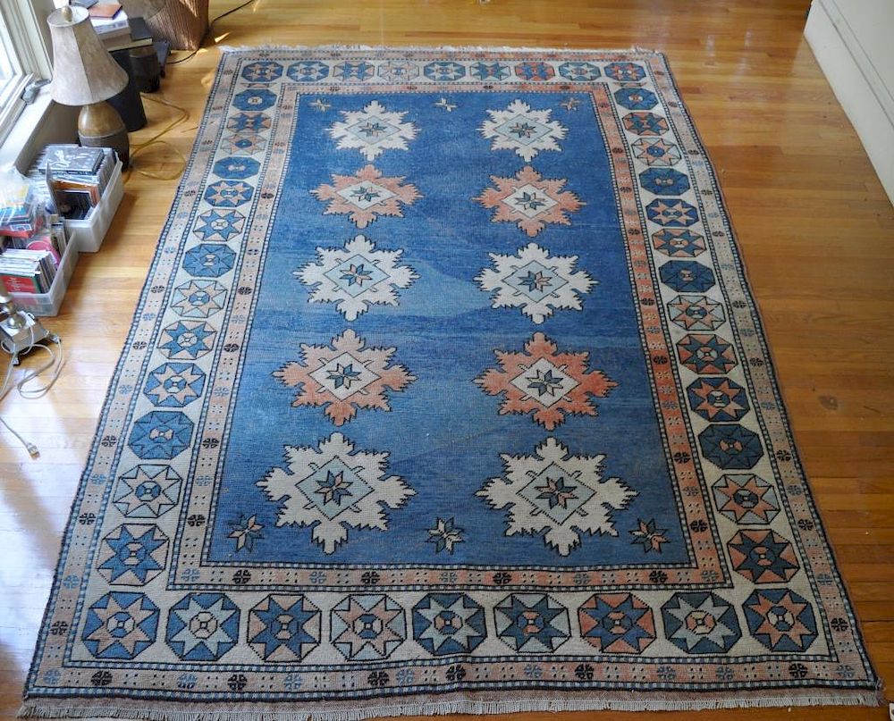 Appraisal: Tribal Geometric Blue Ground Oriental Rug ' by ' All