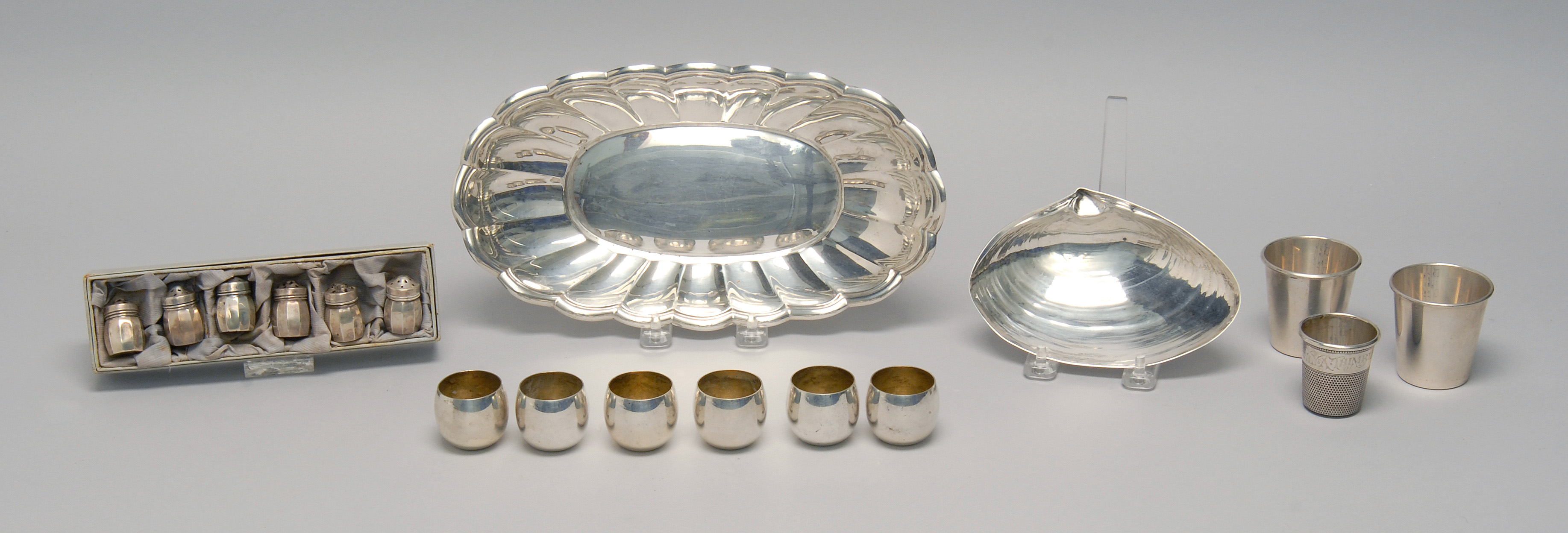 Appraisal: SEVENTEEN PIECES OF STERLING SILVER HOLLOWWARE By various makers Includes