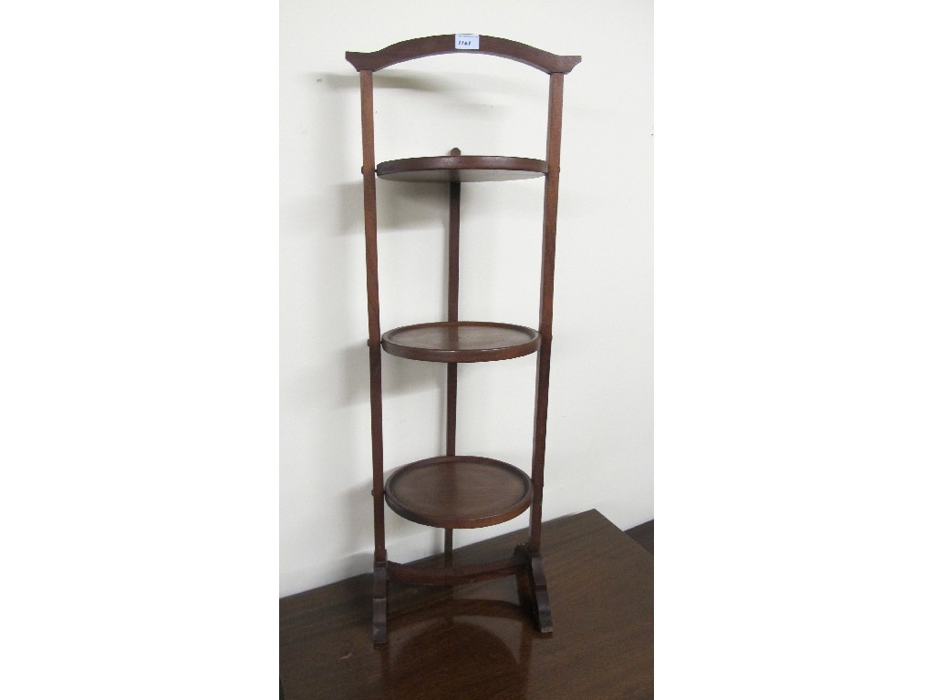 Appraisal: Mahogany folding cakestand