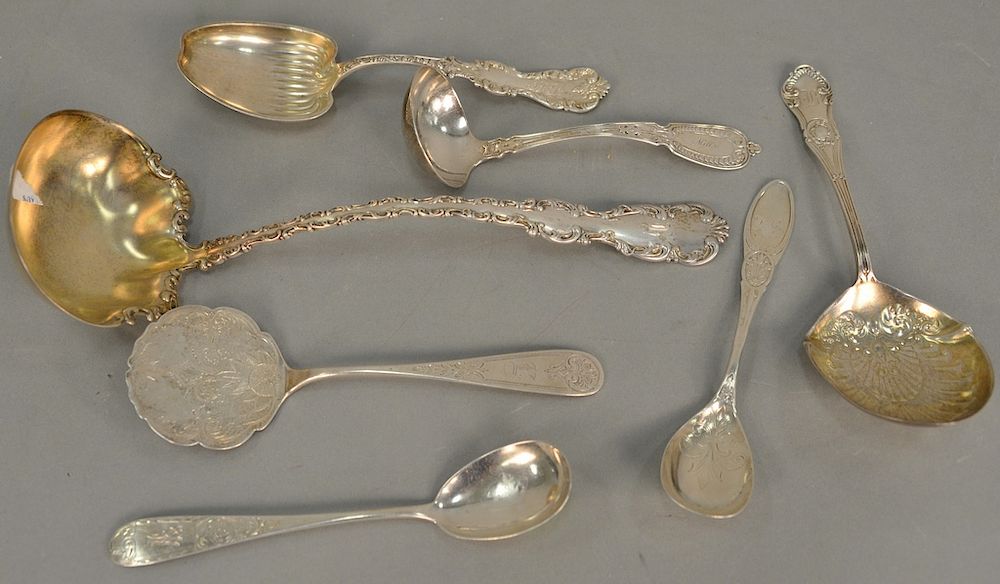 Appraisal: Sterling silver lot with ladles serving spoons ect t oz