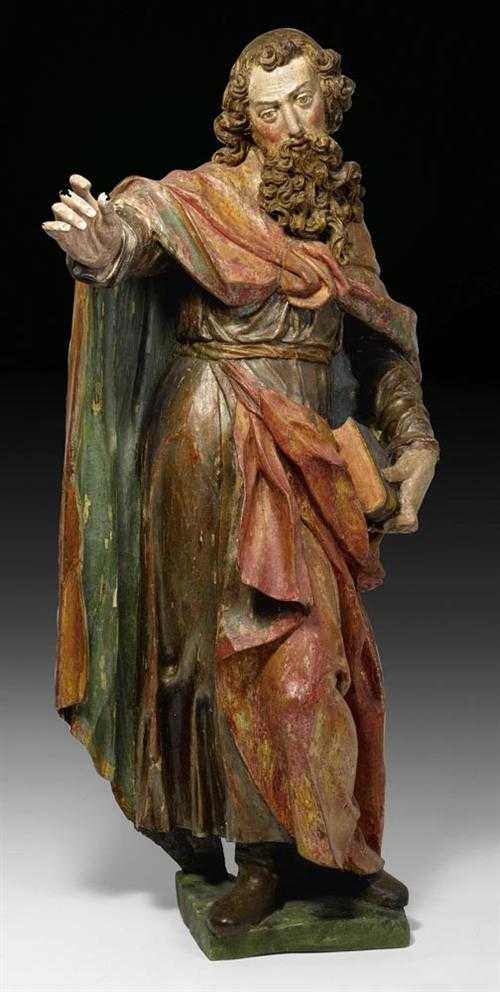 Appraisal: SAINT PAUL Baroque Alpine area Central Switzerland circa Carved wood