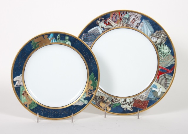 Appraisal: Bernardaud Limoges plates in the Metropoles pattern comprising dinner plates