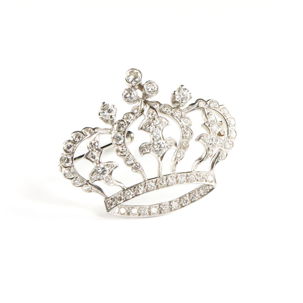 Appraisal: A BELLE POQUE STYLE DIAMOND AND K WHITE GOLD CROWN