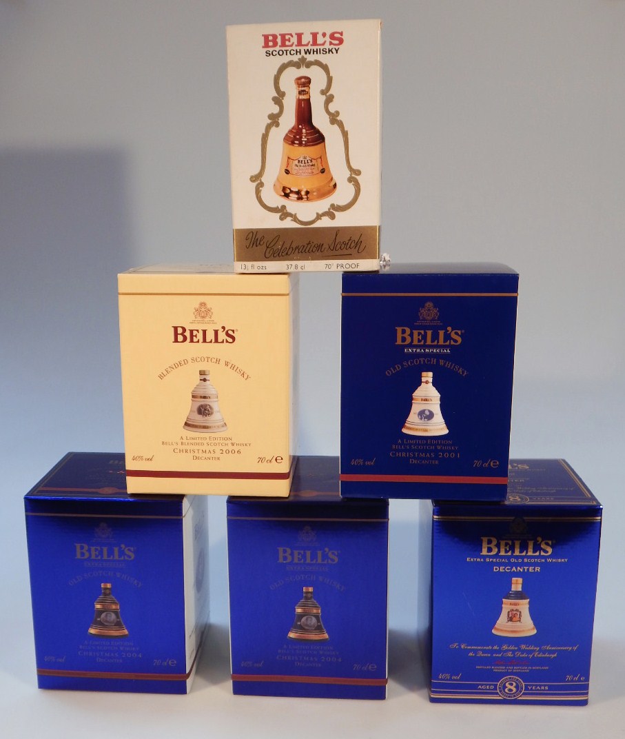 Appraisal: Various Bells boxed whisky decanters each cl volume to include