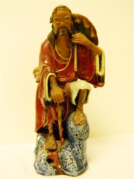 Appraisal: Japanese Sumidagawa figure of Taoist immortal '' h possible restoration