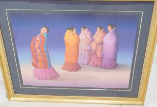 Appraisal: R C GORMAN Pencil Signed Lithograph Print Large scale Indian