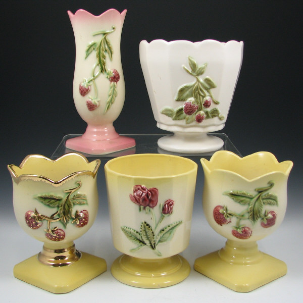 Appraisal: Hull Fiesta - Vase Planters Lot of five Fiesta pieces