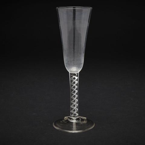 Appraisal: English Air Twist Stemmed Ale Glass c with round funnel