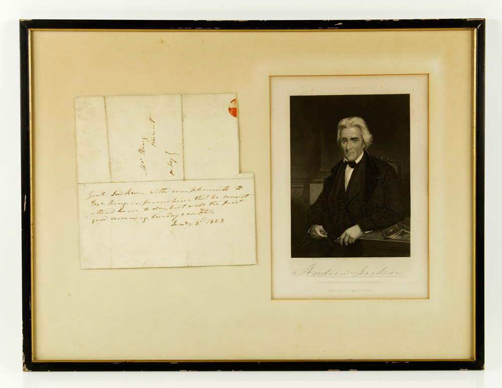 Appraisal: - Andrew Jackson Handwriting Sample Handwriting sample from Andrew Jackson